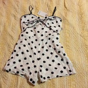 NWT brand new Bardot polka dot SHORTS romper